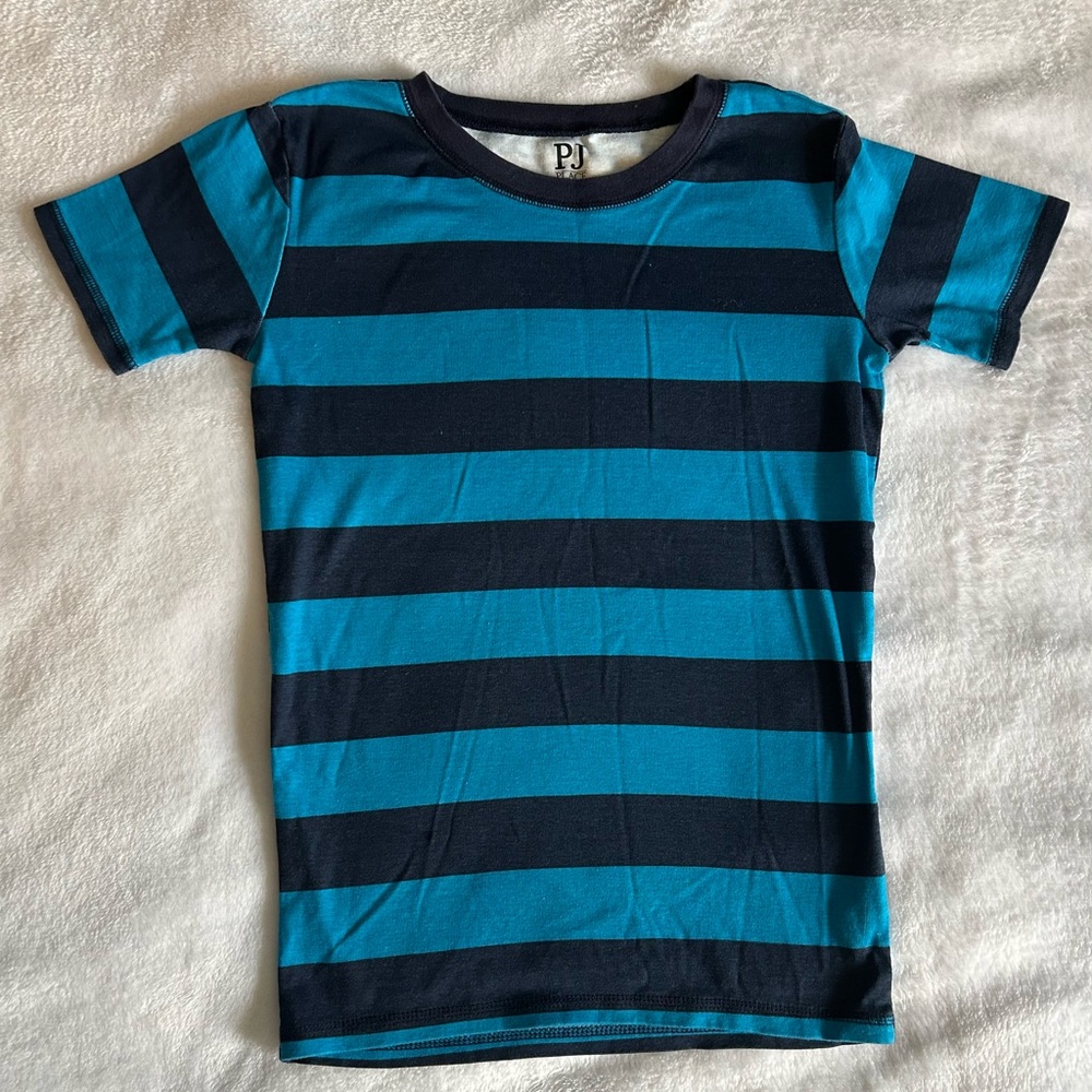 The Children's Place Blue and Navy Blue Striped Pajama Top